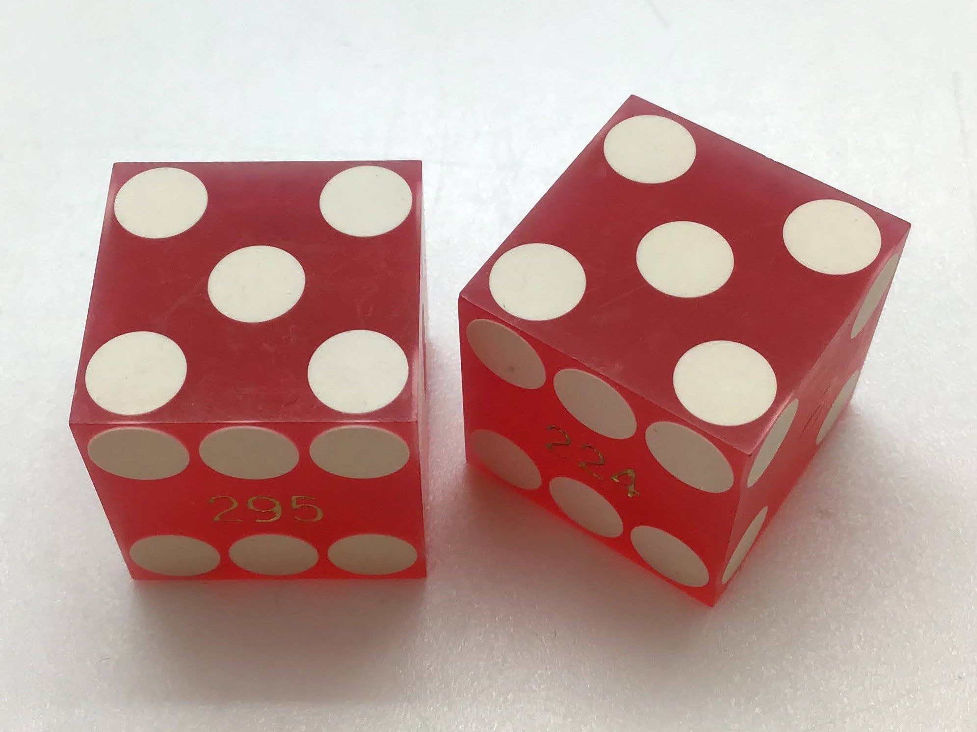 Harrah's Casino Las Vegas Nevada Red Dice Pair Vintage