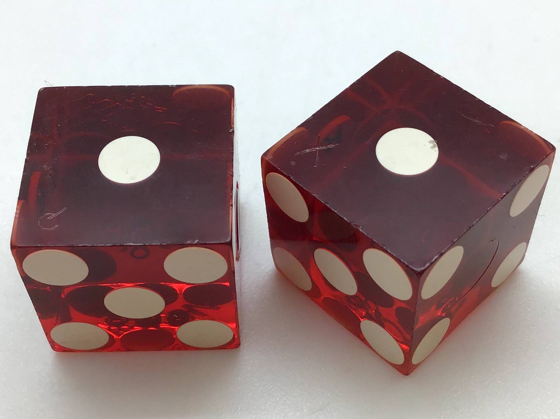 Hilton Casino Reno Nevada Red Dice Pair Vintage