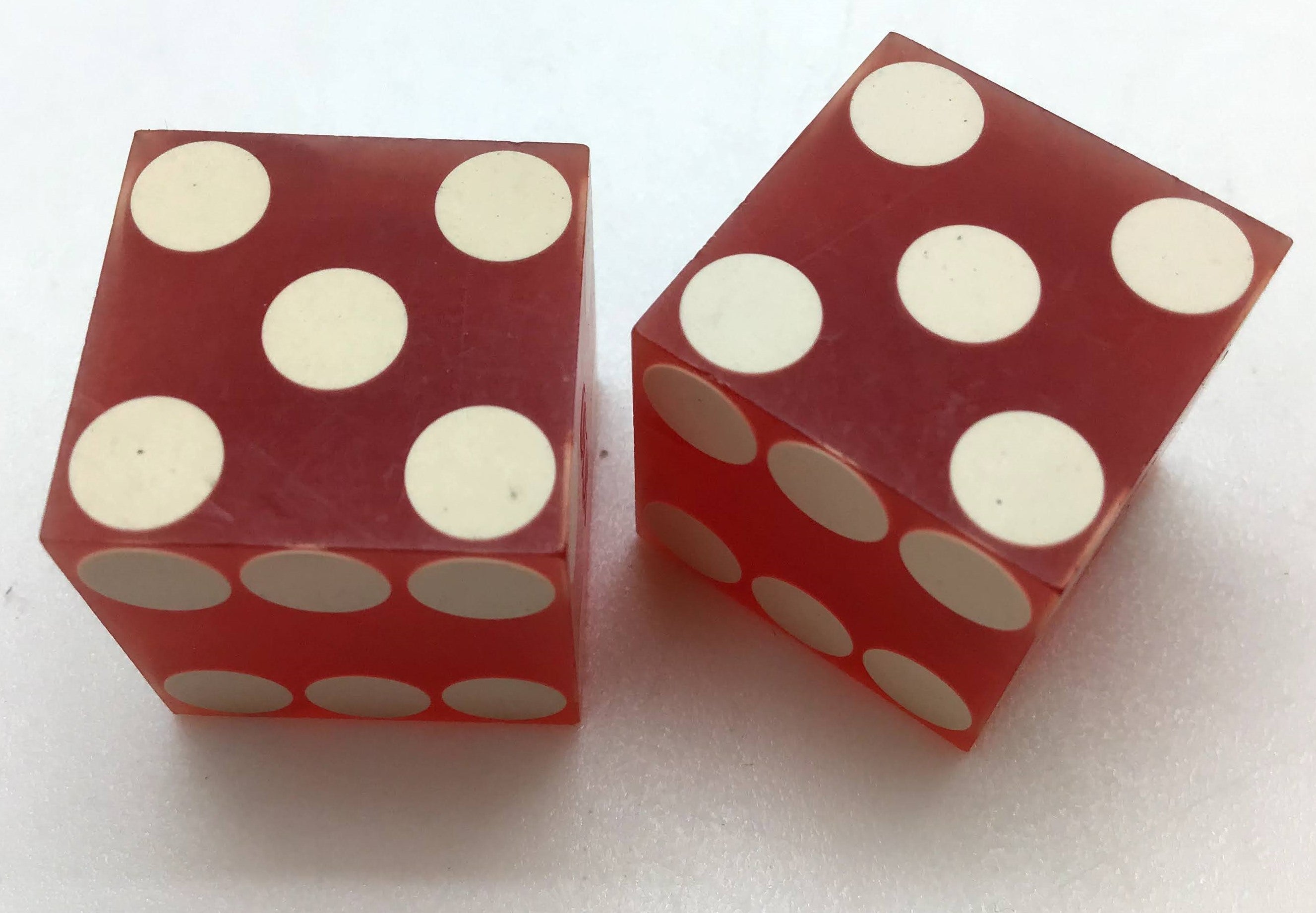 Holiday Casino Las Vegas Nevada Red Dice Pair Vintage