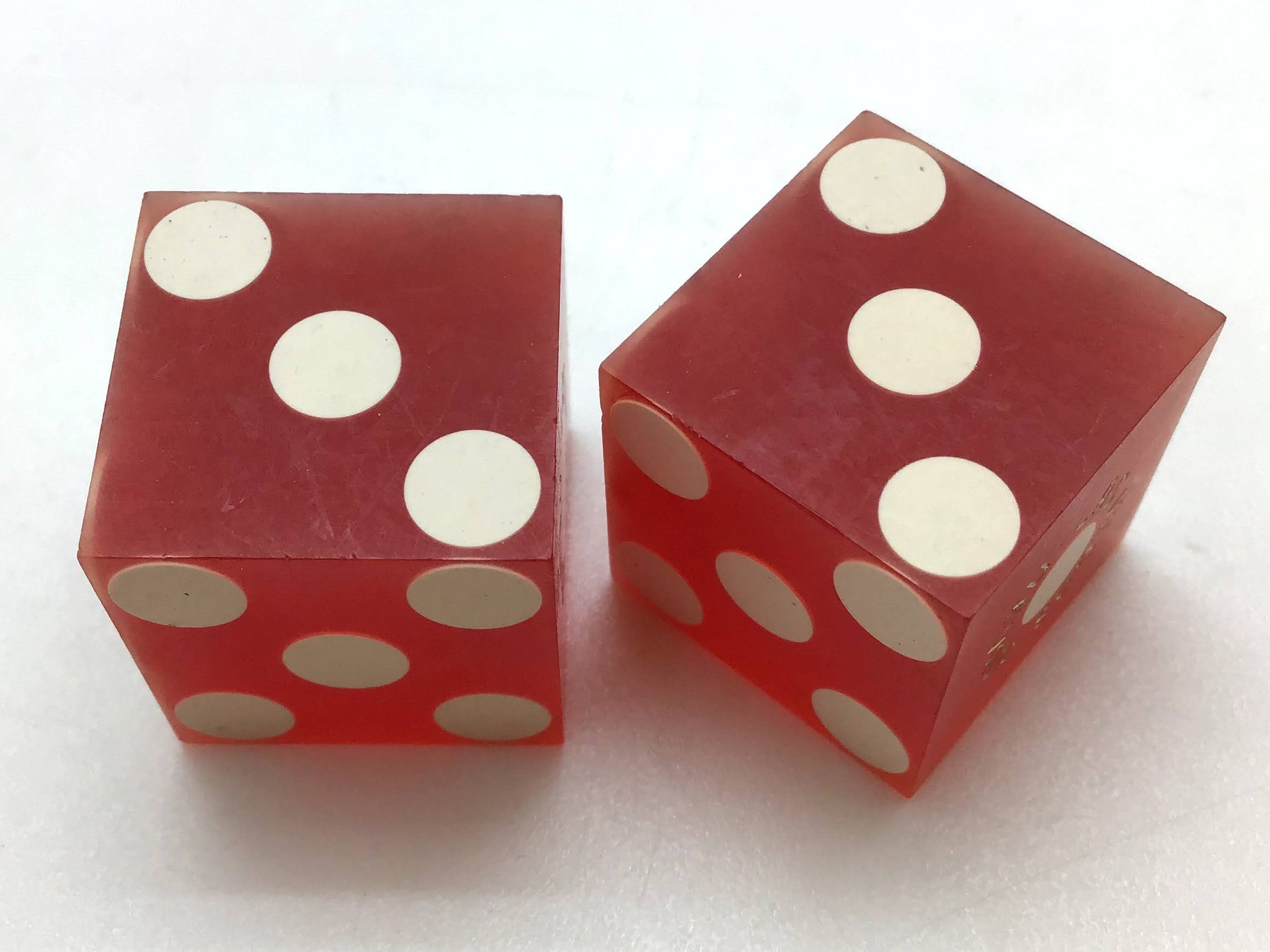 Holiday Casino Las Vegas Nevada Red Dice Pair Vintage