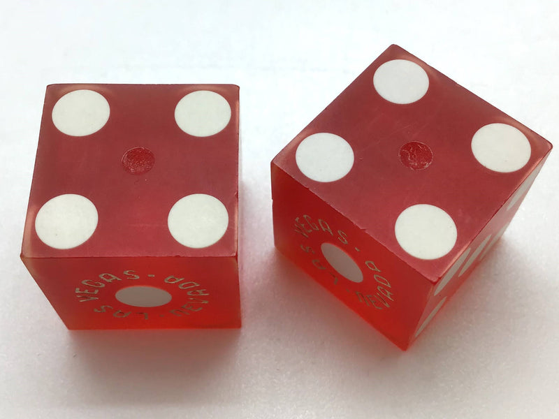 Holiday Casino Las Vegas Nevada Red Dice Pair Vintage