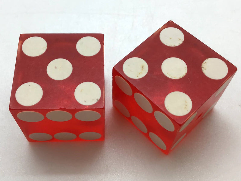 Holiday Casino Las Vegas Nevada Red Dice Pair Vintage