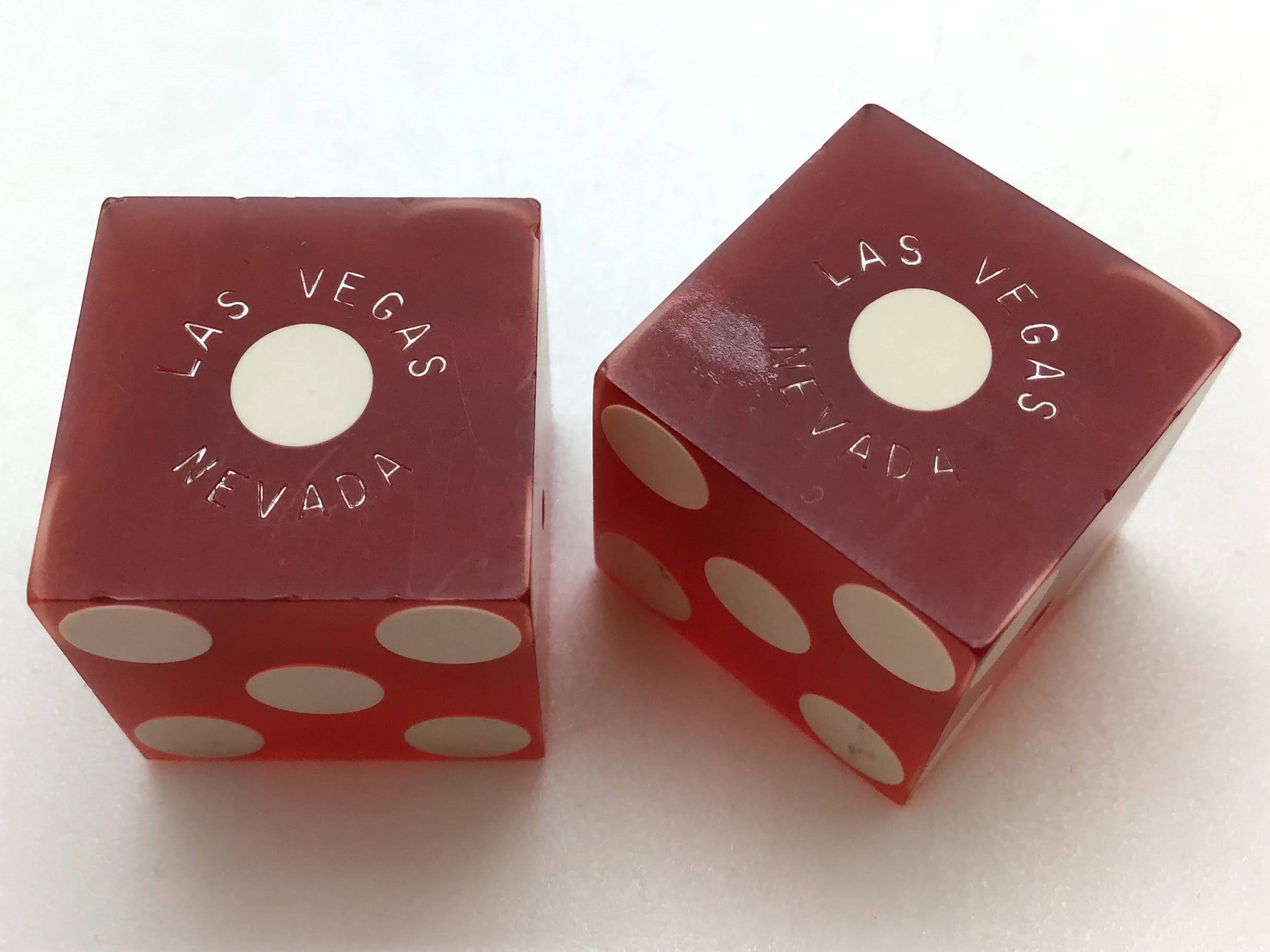 Holiday Casino Las Vegas Nevada Red Dice Pair Vintage