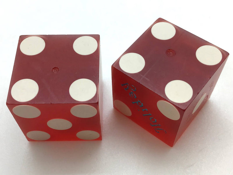 Holiday Casino Las Vegas Nevada Red Dice Pair Vintage