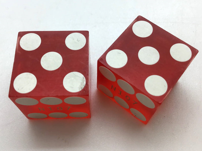 Hotel Nevada Ely Nevada Red Dice Pair Matching Numbers