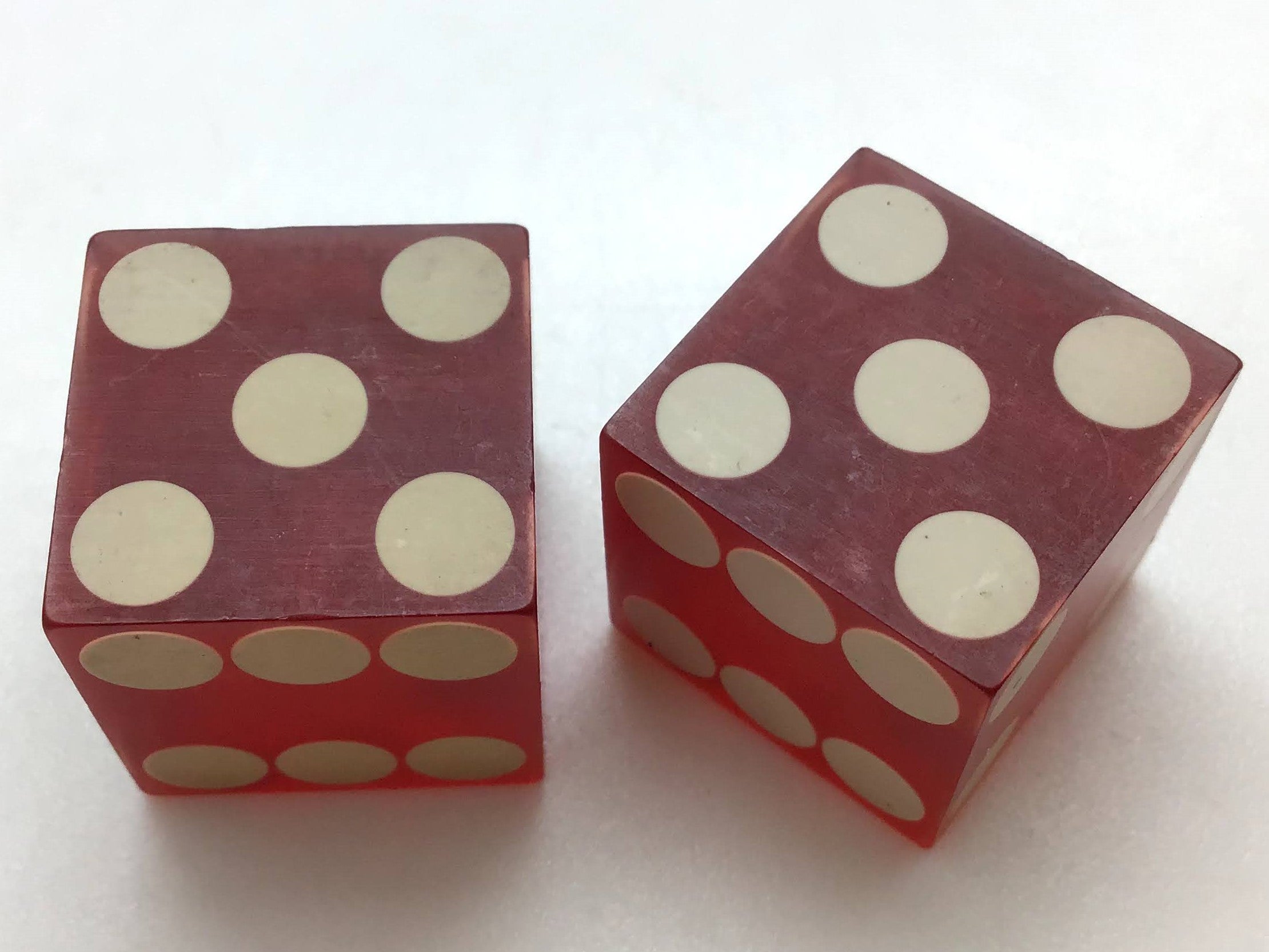 Horseshoe Club Reno Nevada Red Dice Pair Vintage