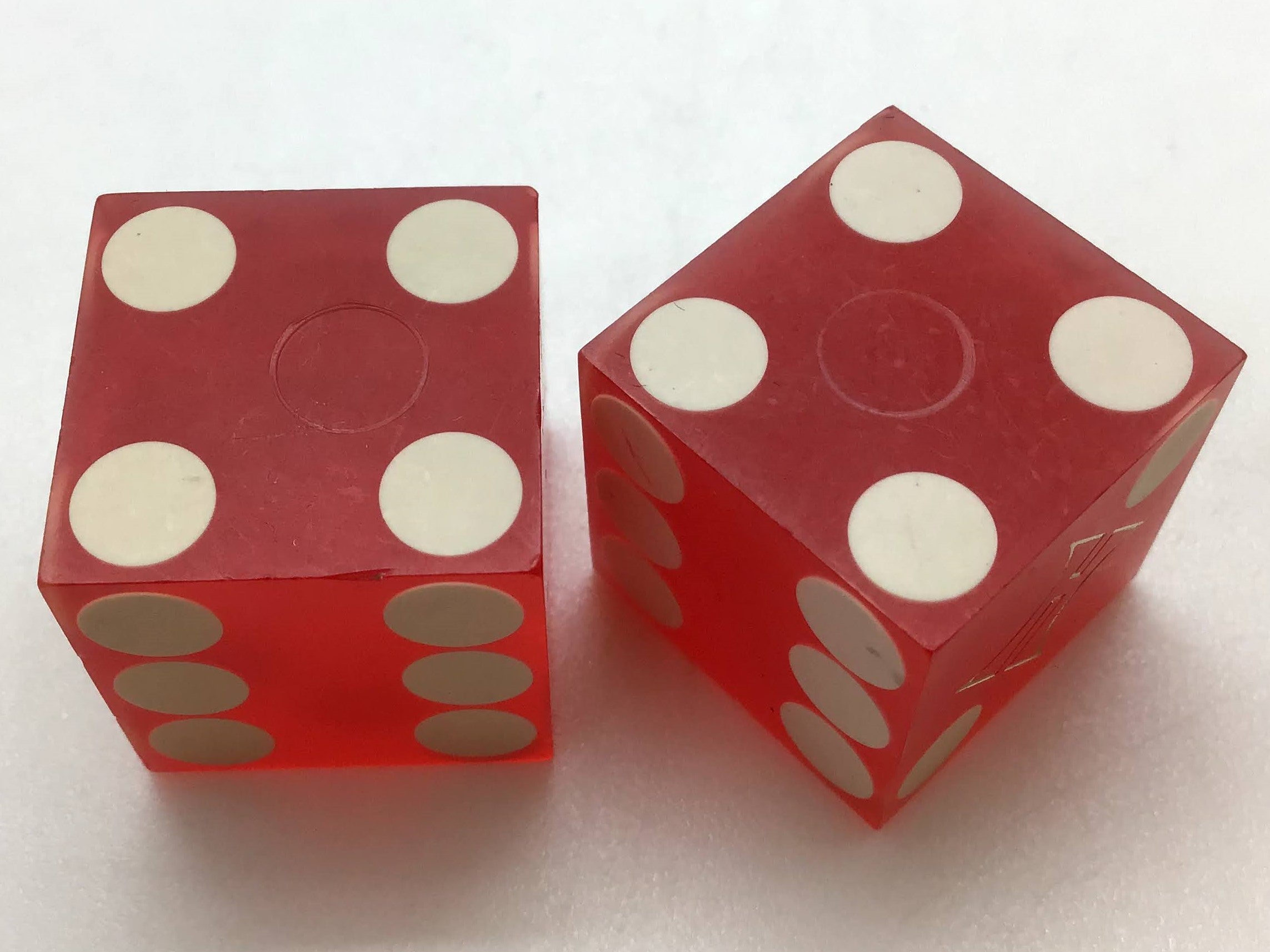 Hilton Las Vegas Nevada Red Dice Pair Vintage