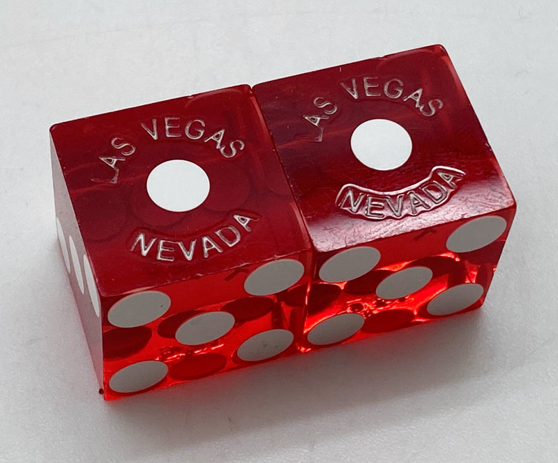Cromwell Casino Las Vegas Nevada Red Dice Pair Matching Numbers