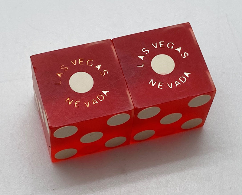 Stratosphere Casino Las Vegas Nevada Dice Pair Red Matching Numbers