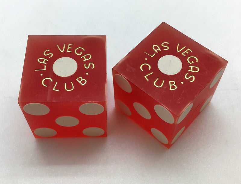 Las Vegas Club Nevada Red Dice Pair
