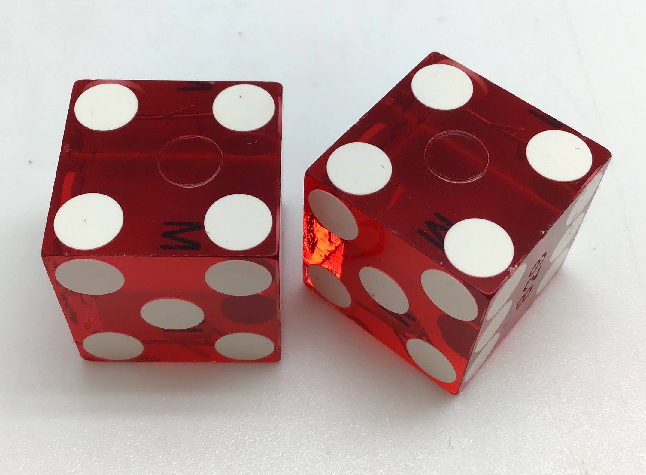 M Resort Las Vegas Nevada Red Dice Pair Matching Numbers