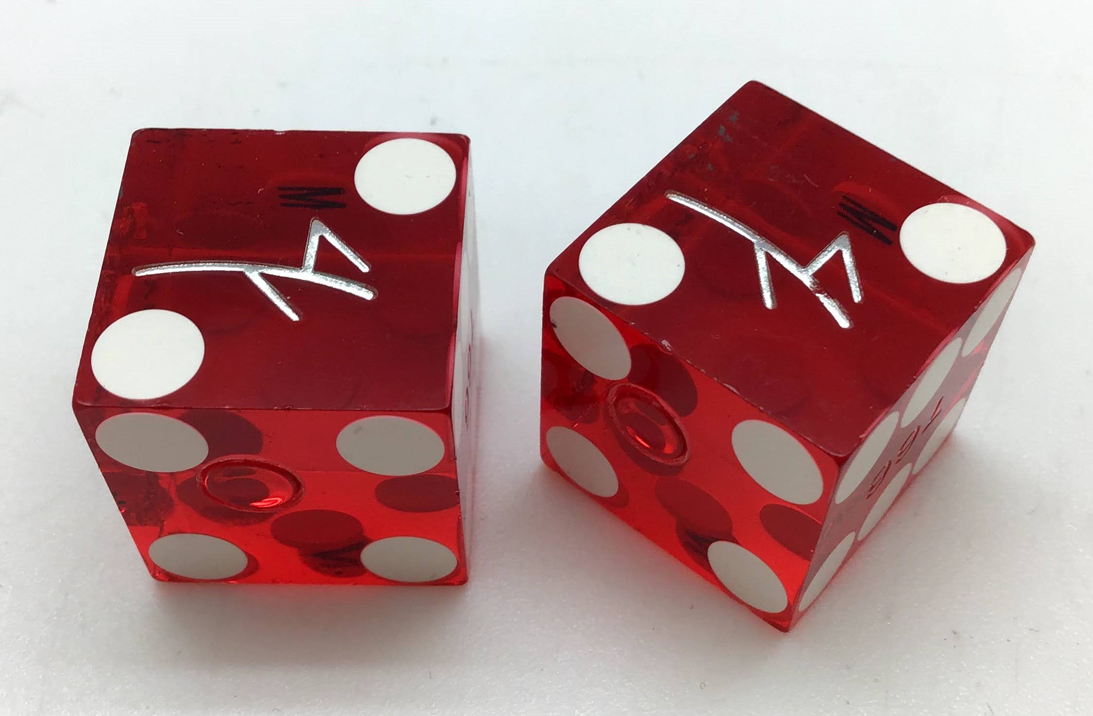 M Resort Las Vegas Nevada Red Dice Pair Matching Numbers