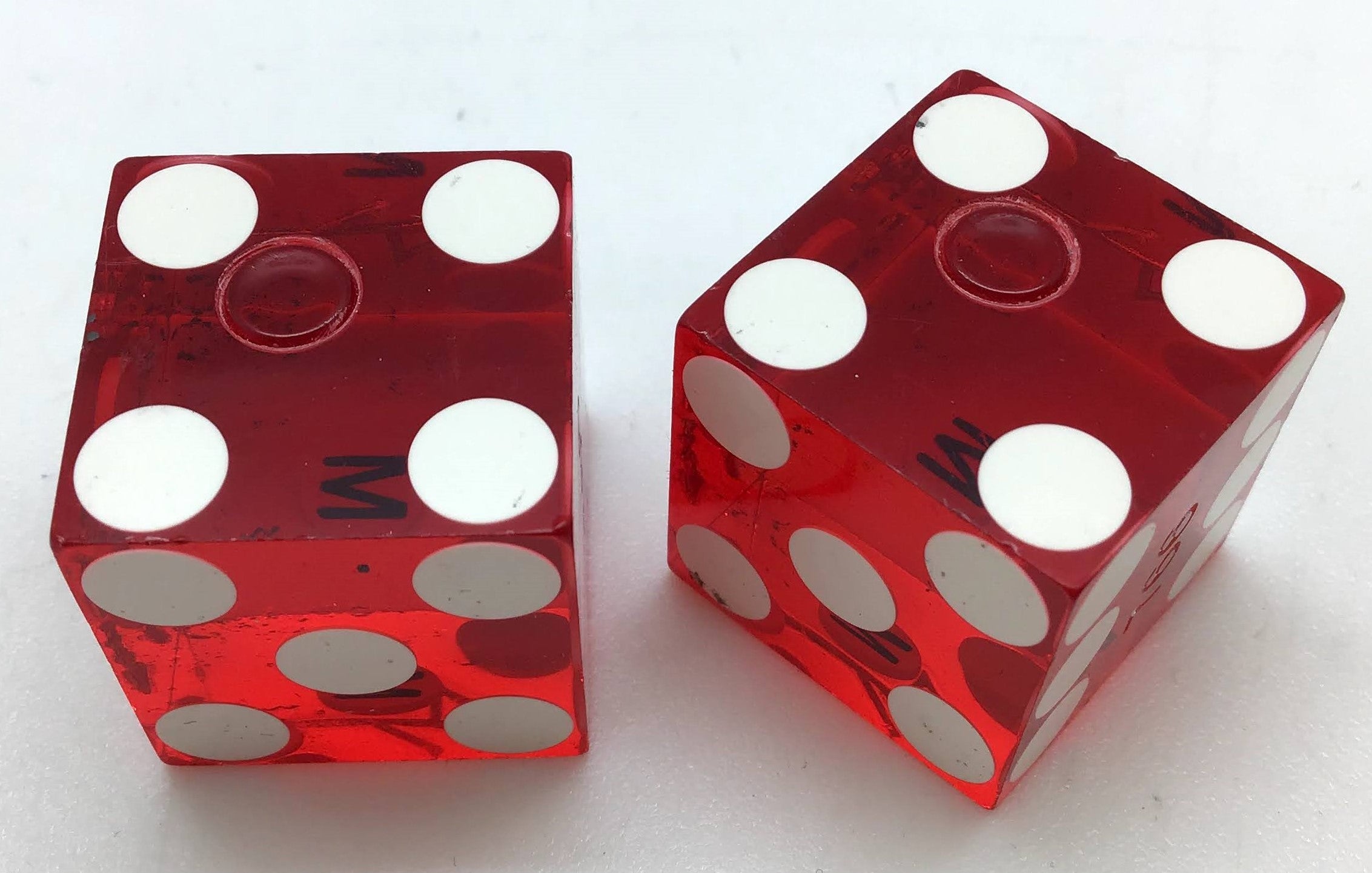 M Resort Las Vegas Nevada Red Dice Pair Matching Numbers