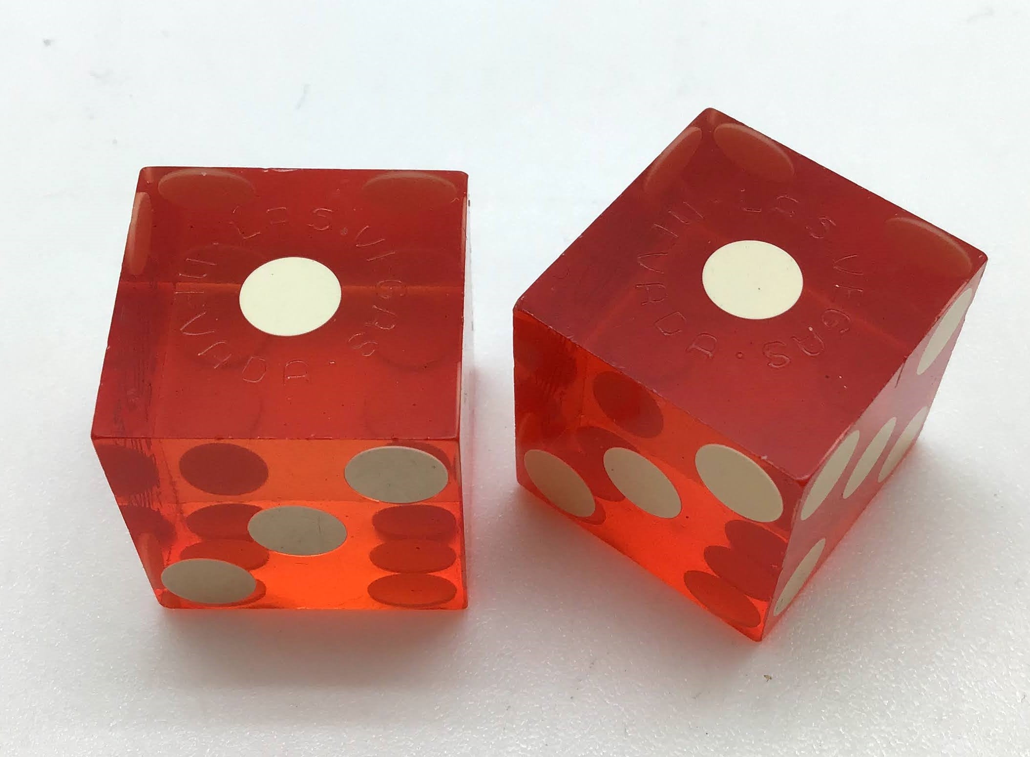 Marina Las Vegas Nevada Red Dice Pair