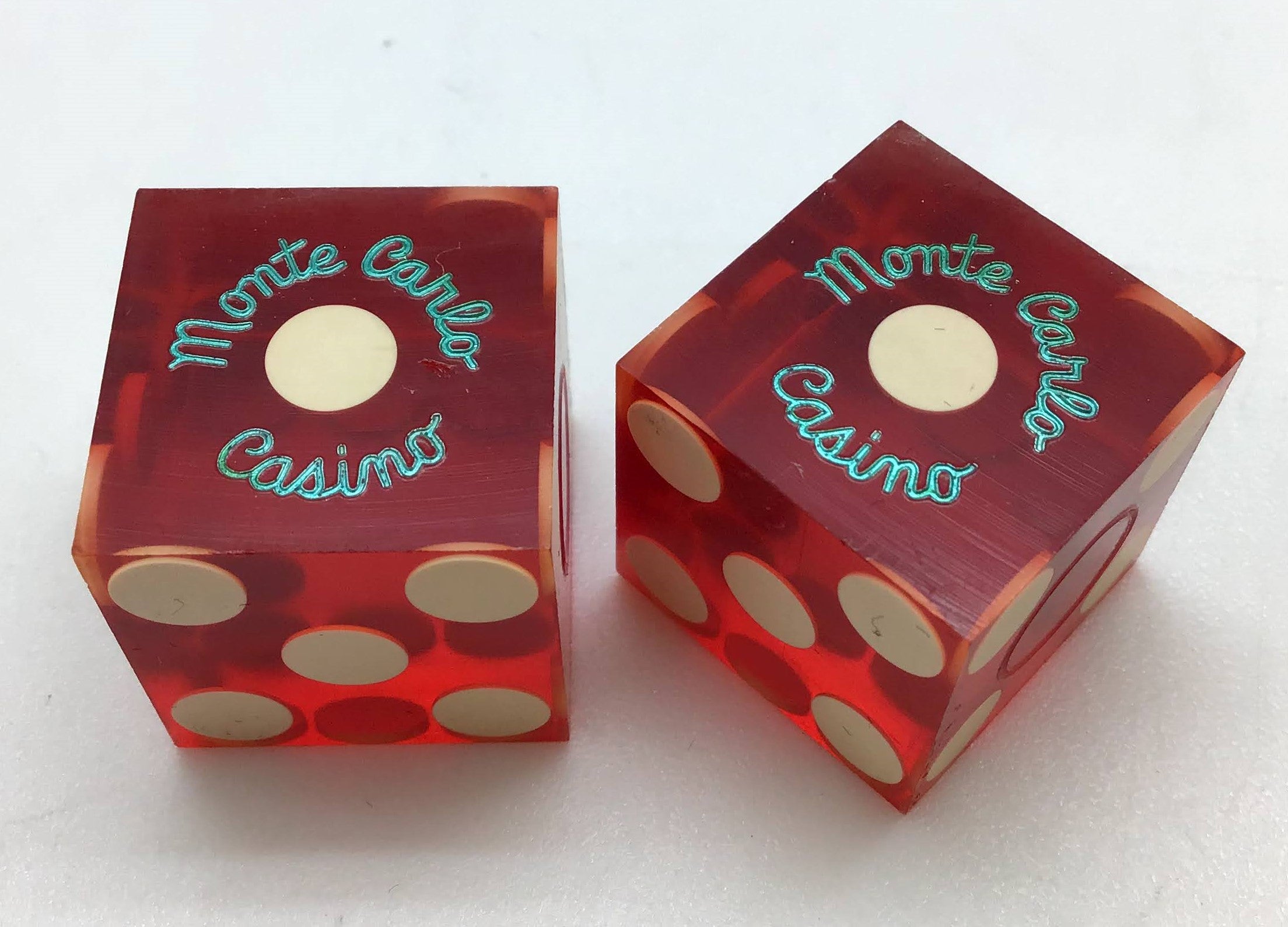 Monte Carlo Las Vegas Nevada Red Dice Pair