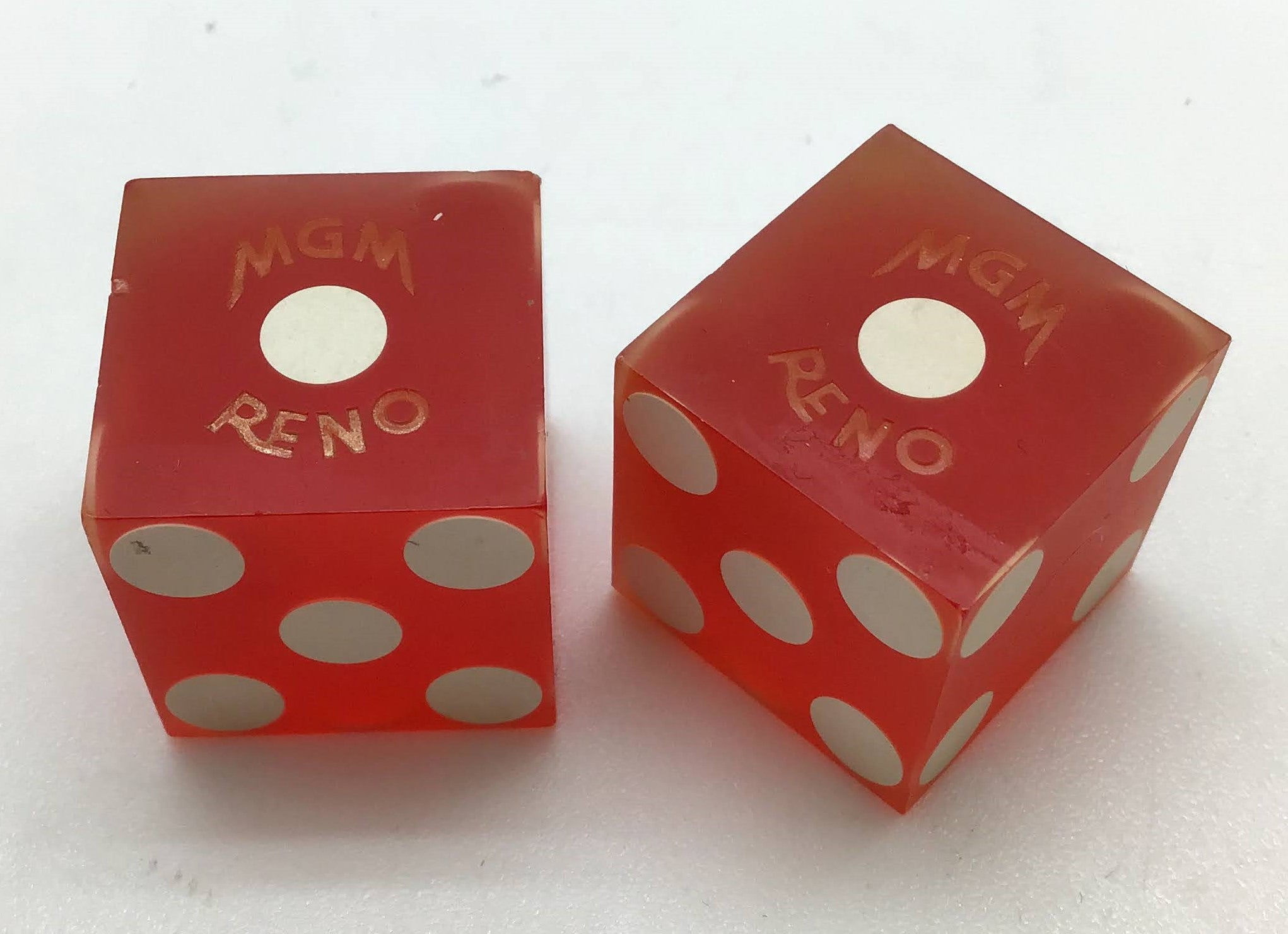 MGM Grand Casino Reno Nevada Red Dice Pair