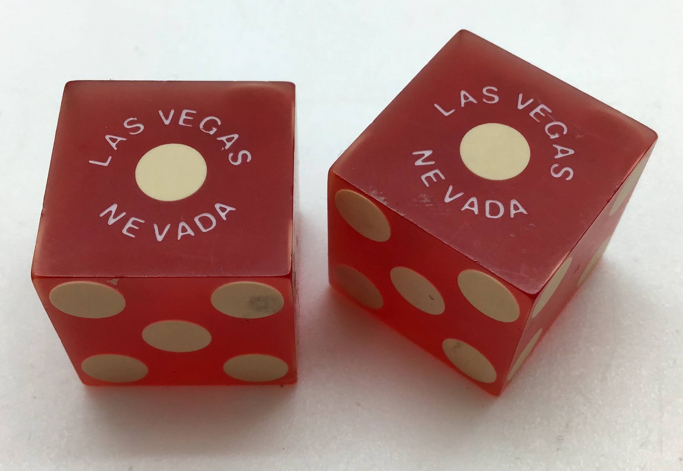 Nob Hill Casino Las Vegas Nevada Dice Pair Red Matching Numbers