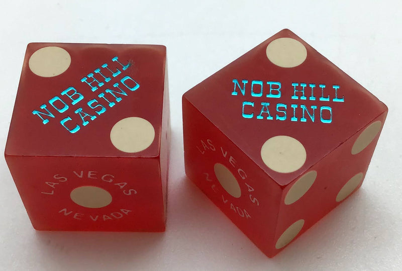 Nob Hill Casino Las Vegas Nevada Dice Pair Red Matching Numbers