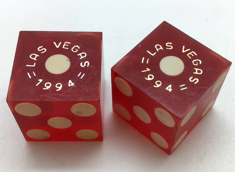 O'Sheas Casino Las Vegas Nevada Dice Pair Red