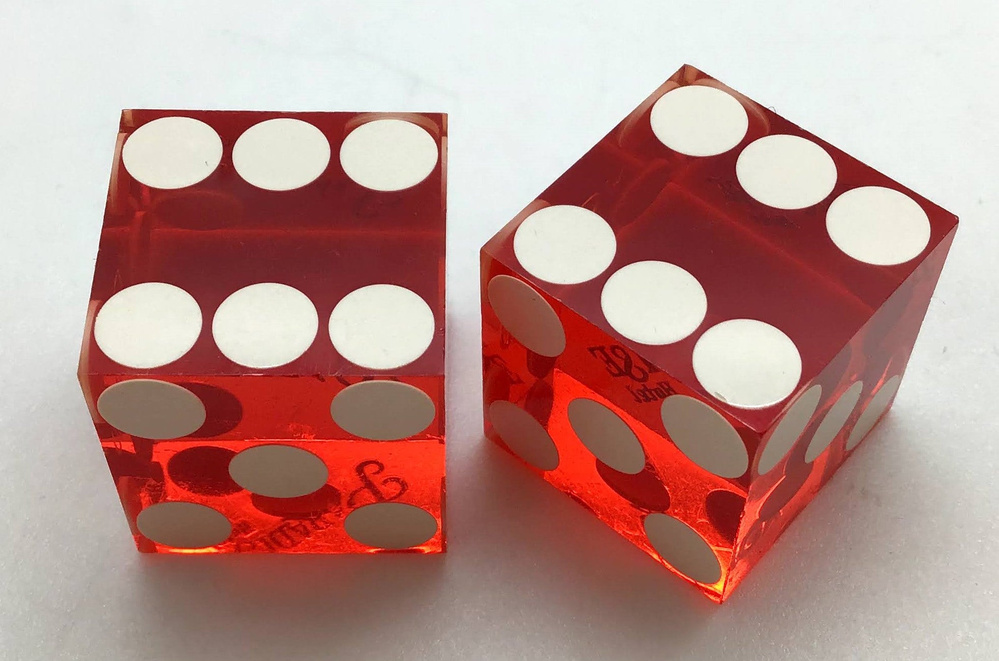 Paradise Hotel Las Vegas Nevada Dice Pair Red