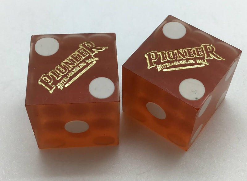 Pioneer Hotel and Casino Laughlin Nevada Dice Pair Red