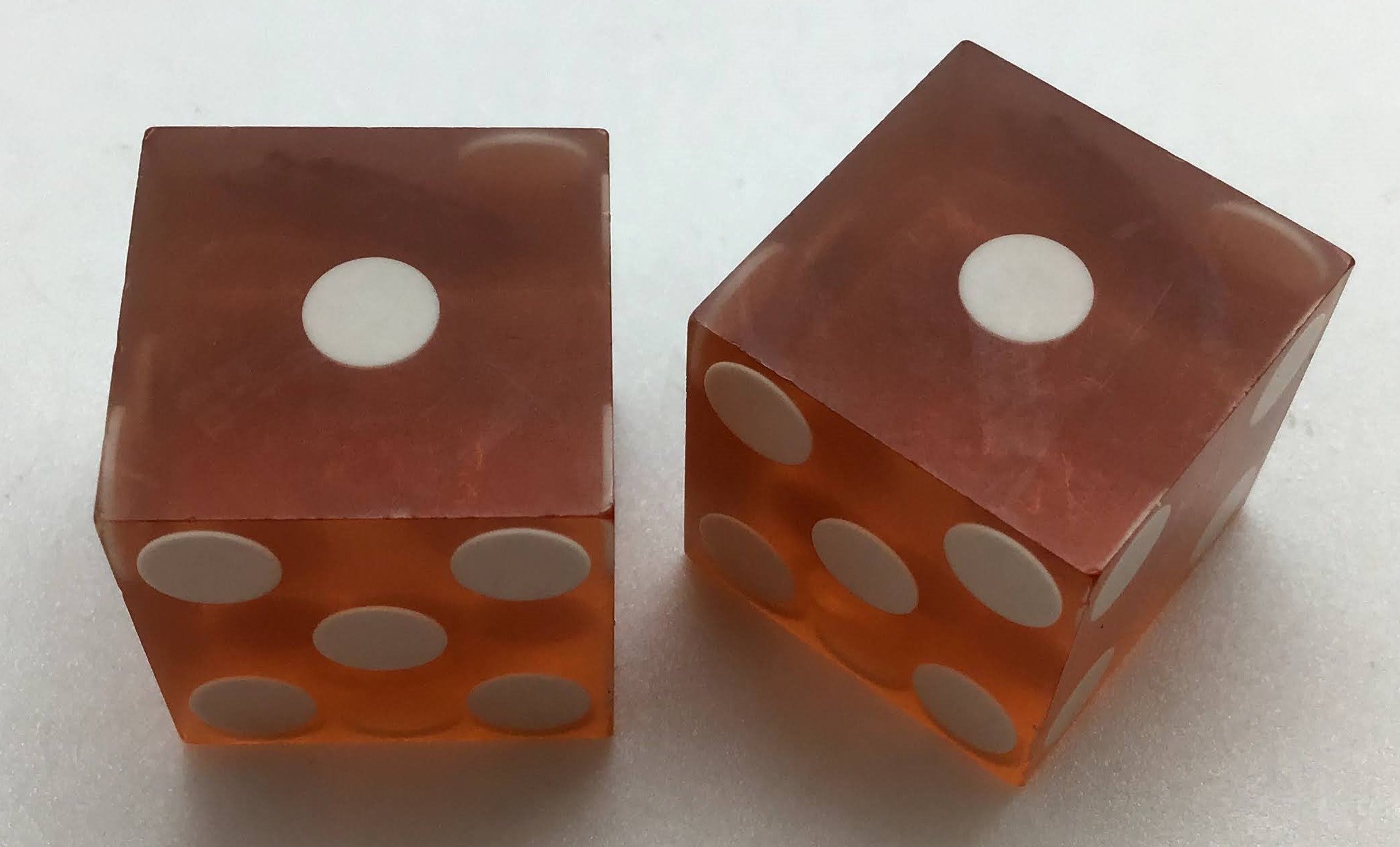 Pioneer Hotel and Casino Laughlin Nevada Dice Pair Red