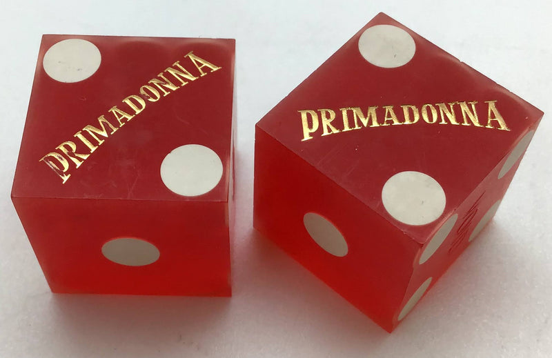 Primadonna Casino Primm Nevada Dice Pair Red