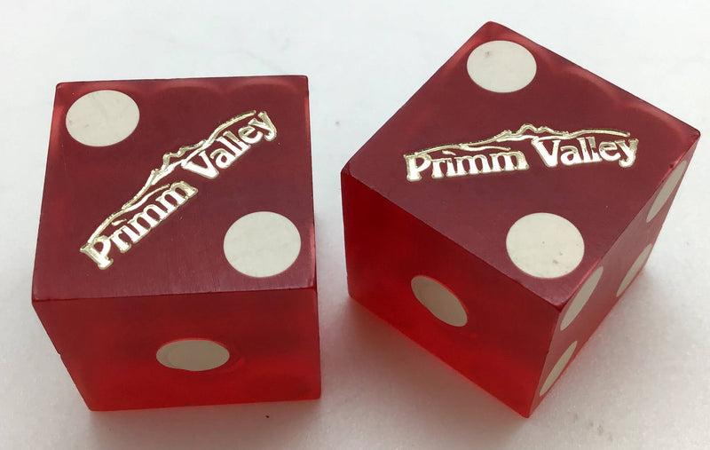 Primm Valley Casino Primm Nevada Dice Pair Red