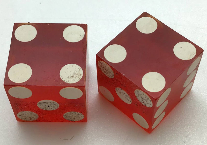 Rainbow Club Casino Las Vegas Nevada Dice Pair Red