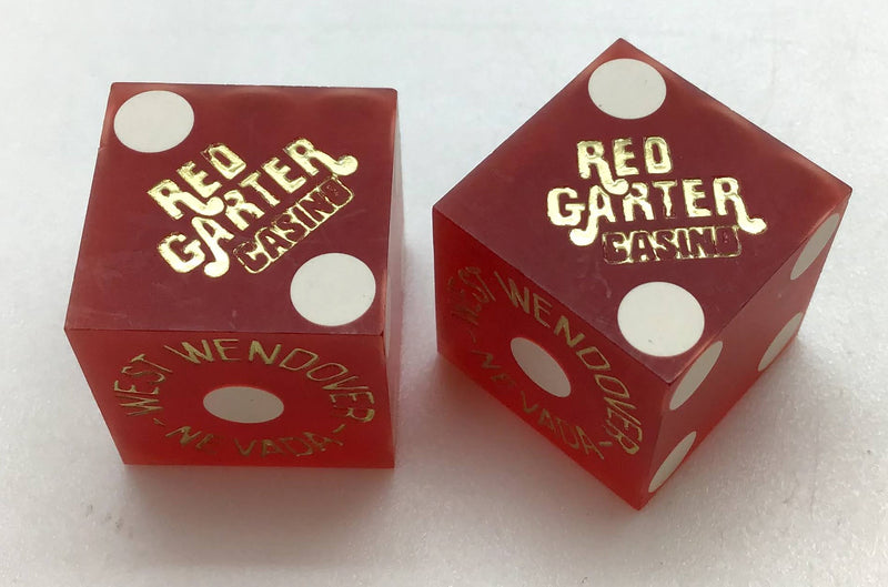 Red Garter Casino West Wendover Nevada Dice Pair Red