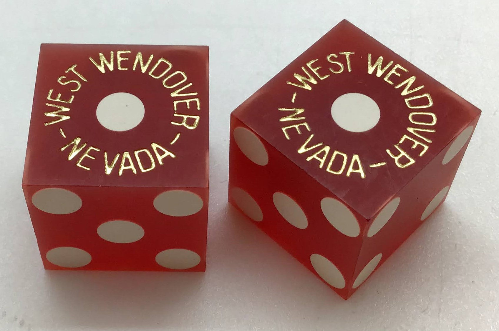 Red Garter Casino West Wendover Nevada Dice Pair Red