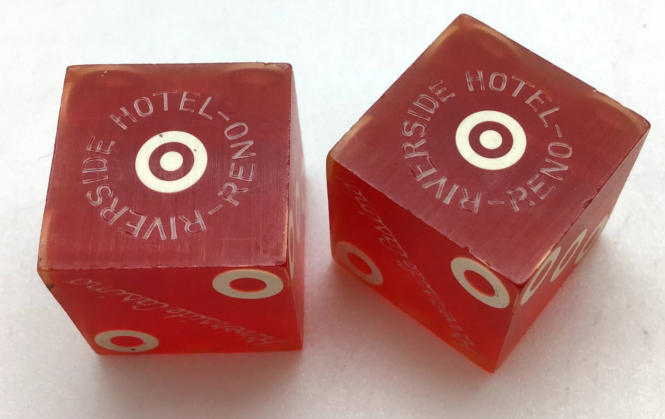 Riverside Casino Laughlin Nevada Dice Pair Red