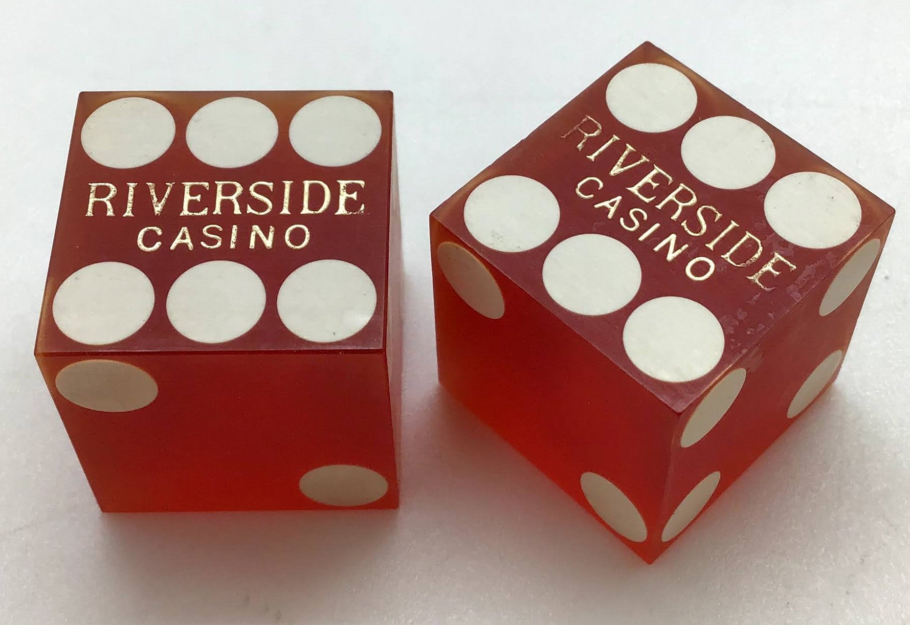 Riverside Casino Laughlin Nevada Dice Pair Red