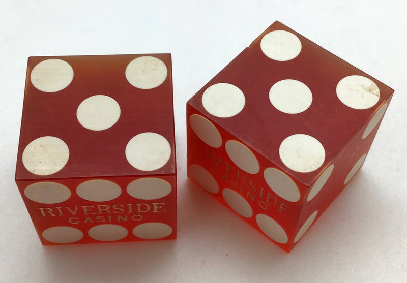 Riverside Casino Laughlin Nevada Dice Pair Red