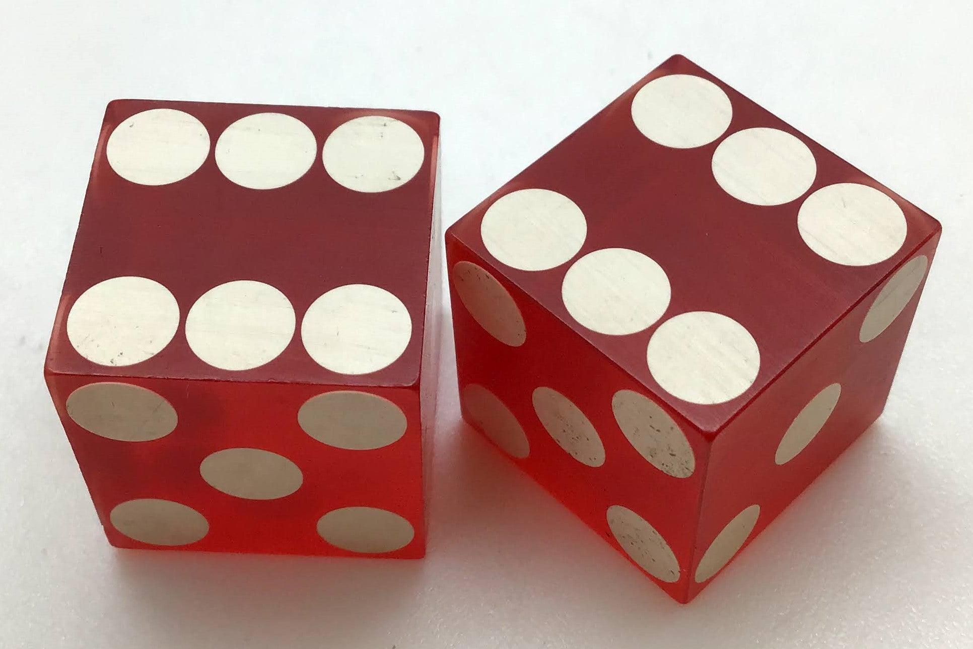 Jessie Beck's Riverside Hotel and Casino Reno Nevada Dice Pair Red