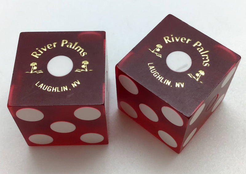 River Palms Casino Laughlin Nevada Dice Pair Red