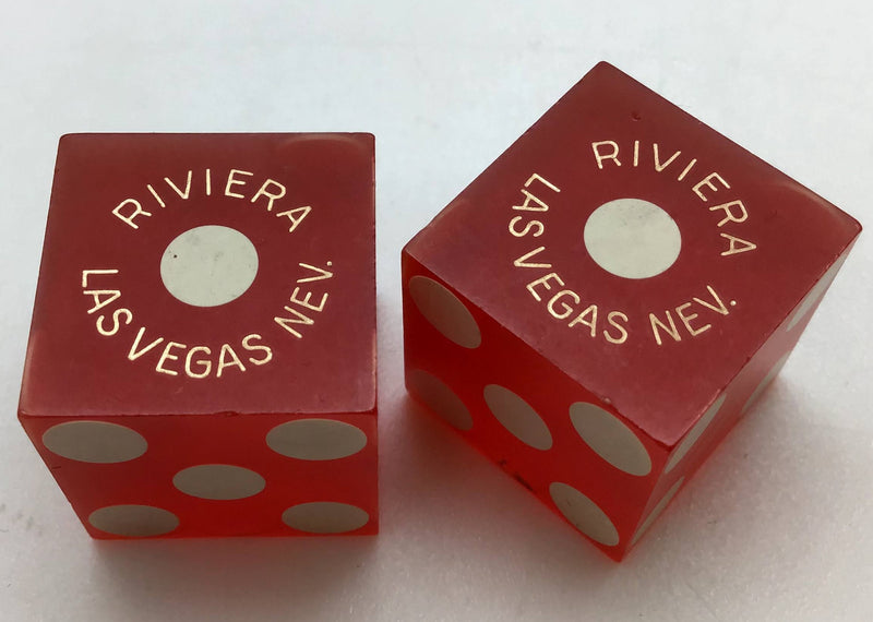 Riviera Casino Las Vegas Nevada Dice Pair Red