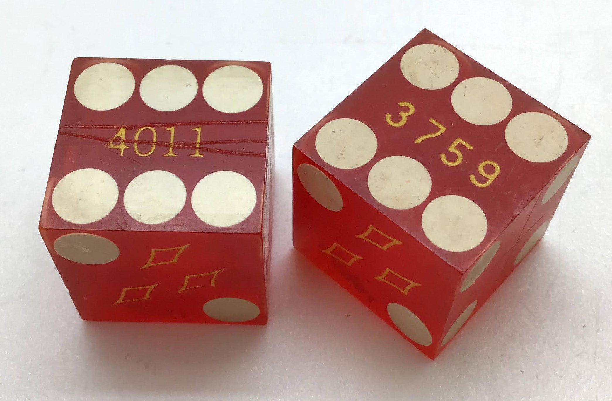 Royal Inn Casino Las Vegas Nevada Dice Pair Red