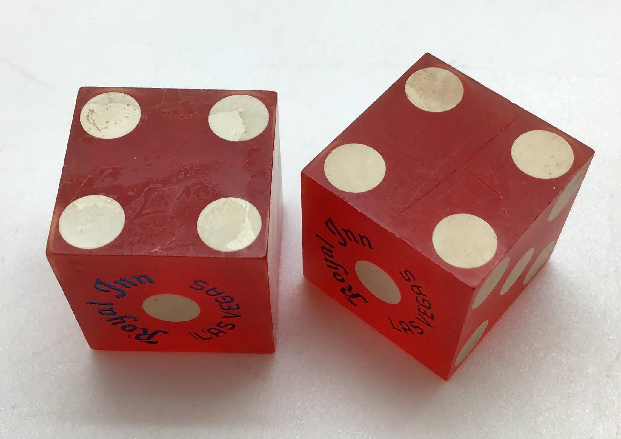 Royal Inn Casino Las Vegas Nevada Dice Pair Red