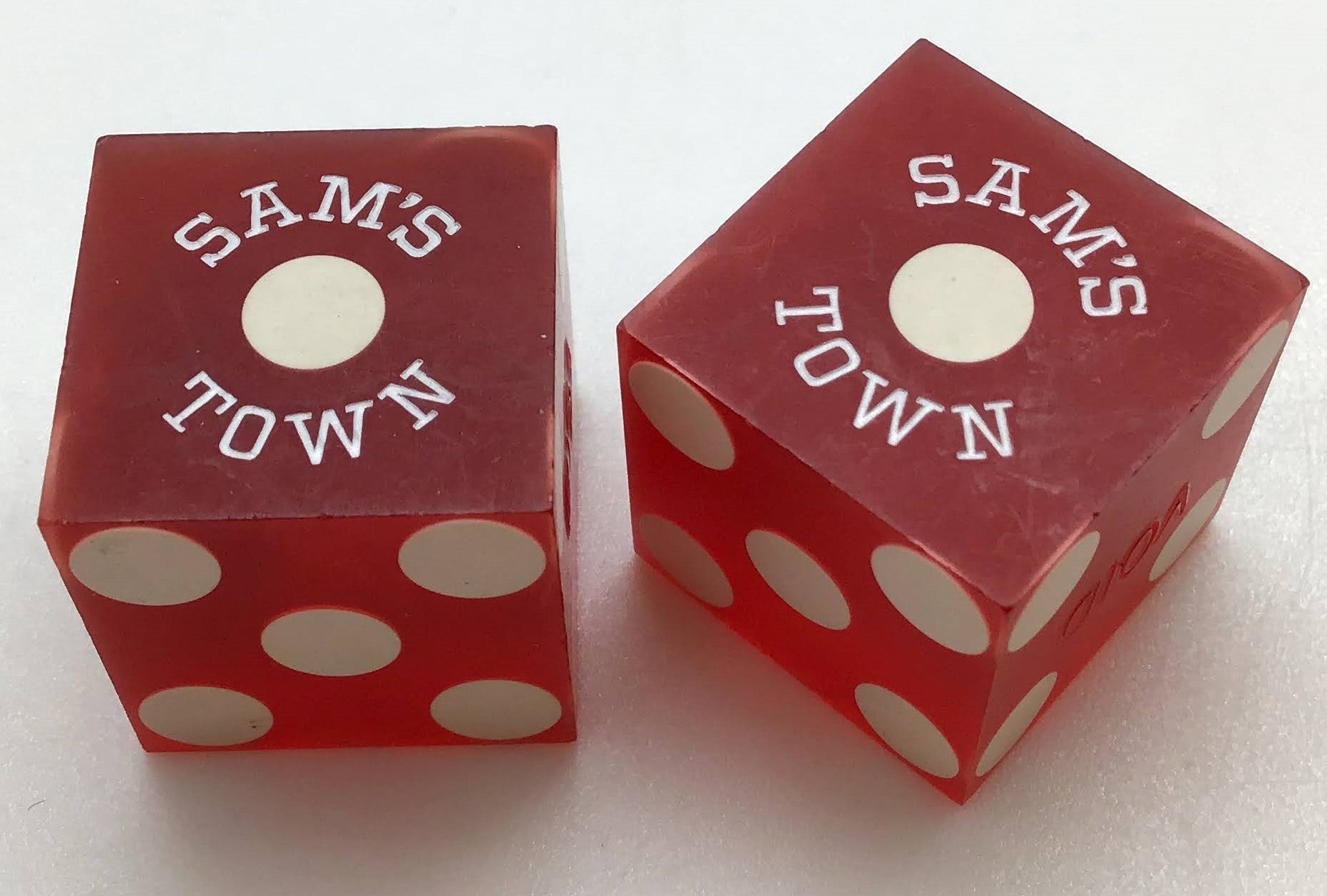 Sam's Town Casino Las Vegas Nevada Dice Pair Red