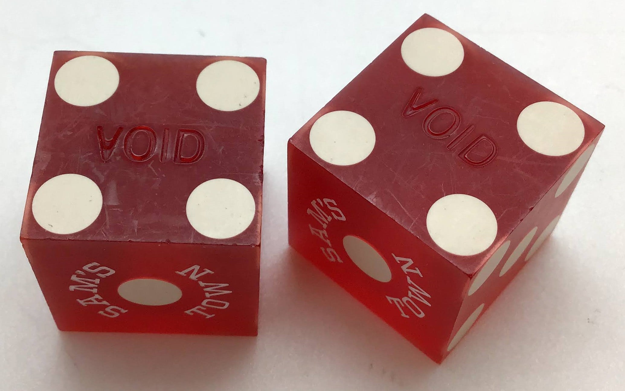 Sam's Town Casino Las Vegas Nevada Dice Pair Red