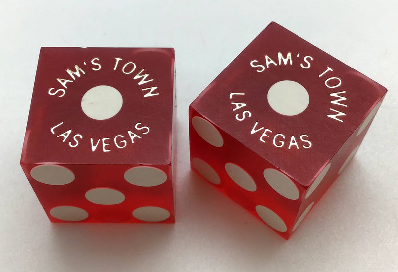 Sam's Town Casino Las Vegas Nevada Dice Pair Red