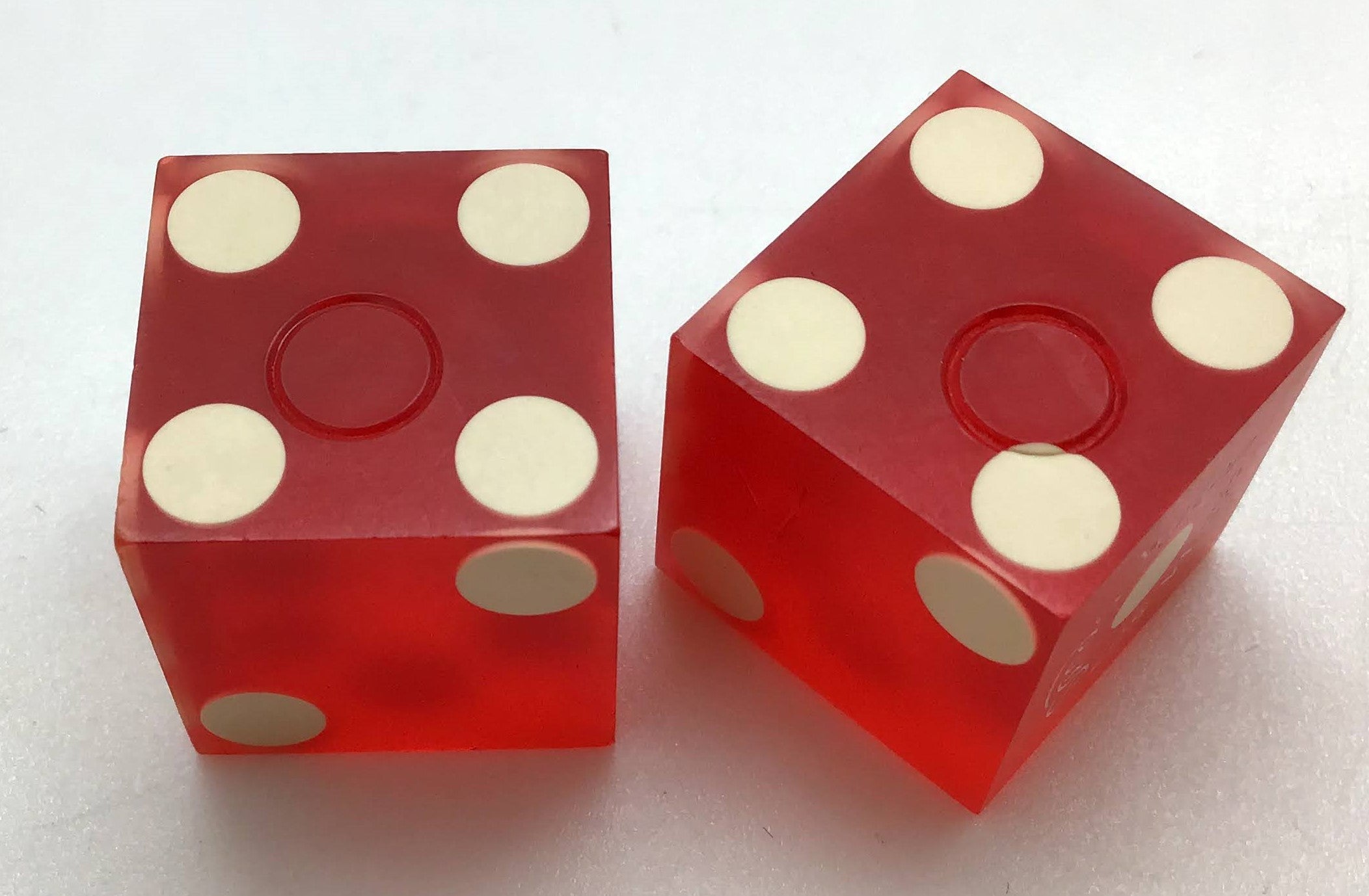 Sands Casino Las Vegas Nevada Dice Pair Red Matching Numbers