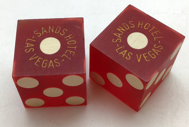 Sands Casino Las Vegas Nevada Dice Pair Red