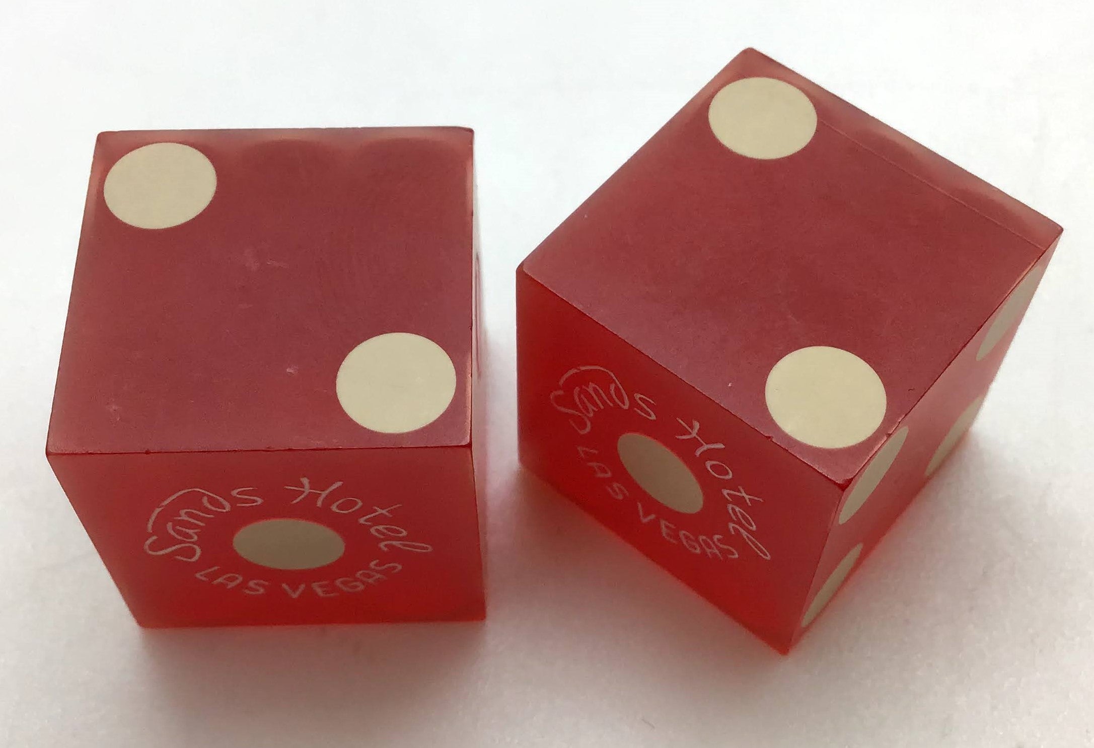 Sands Casino Las Vegas Nevada Dice Pair Red