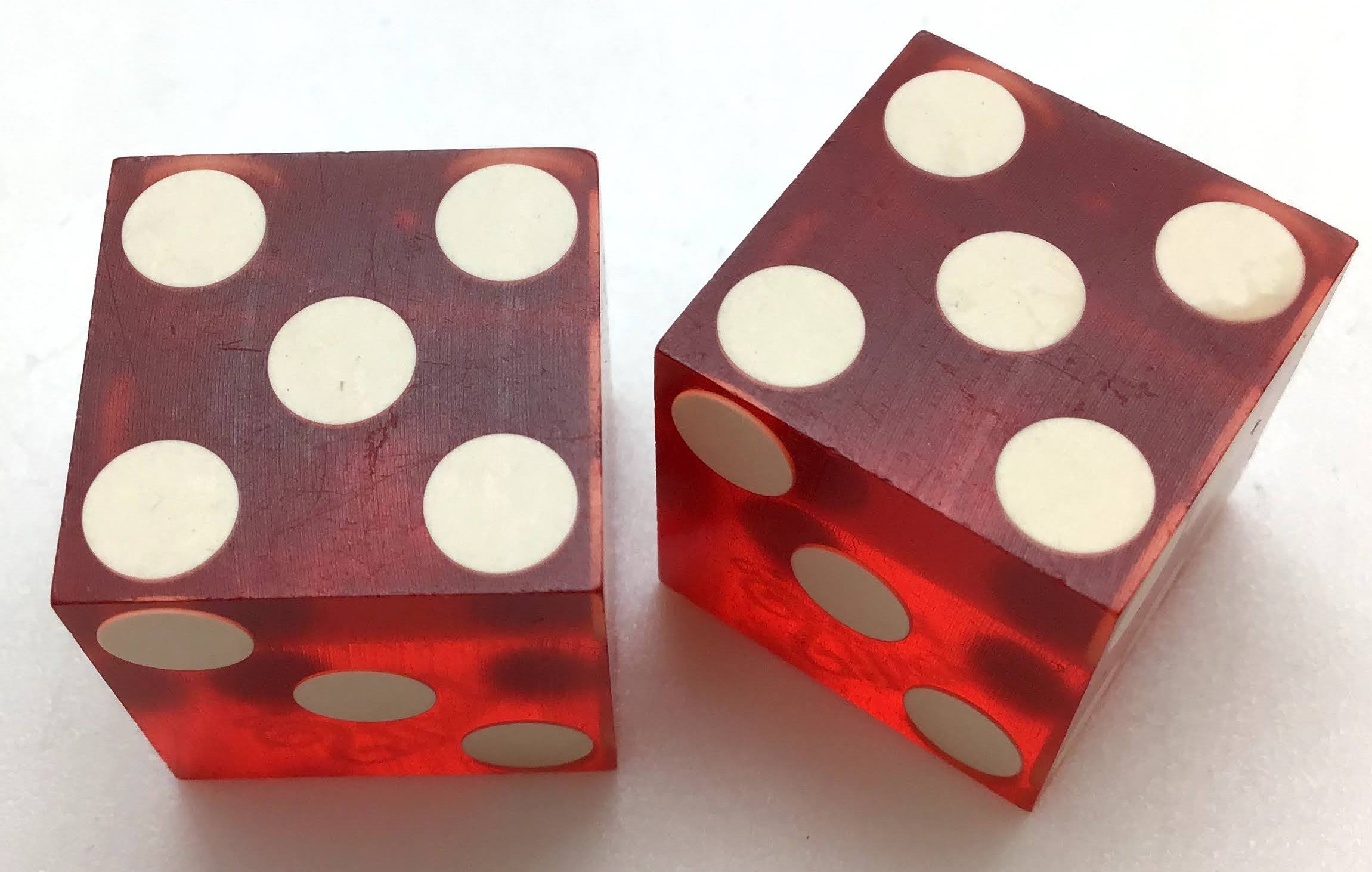 Silver Bird Casino Las Vegas Nevada Dice Pair Red