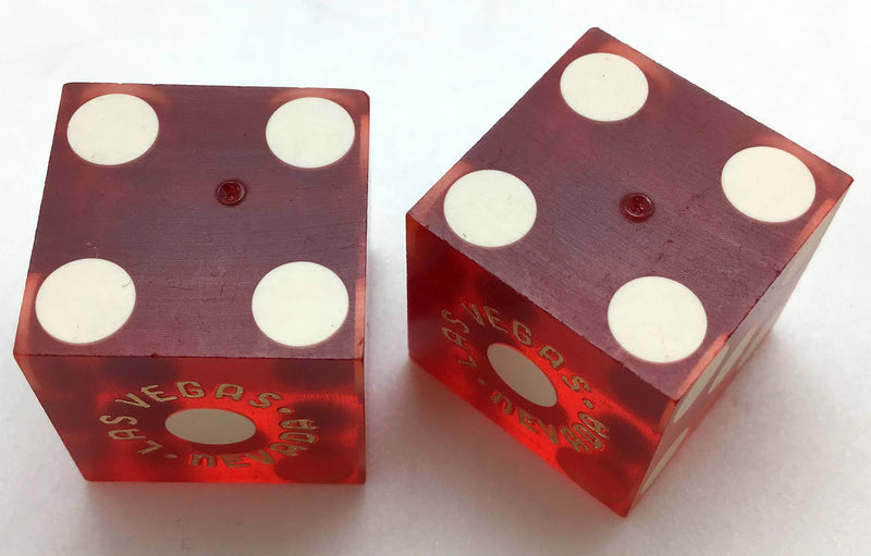 Silver Bird Casino Las Vegas Nevada Dice Pair Red