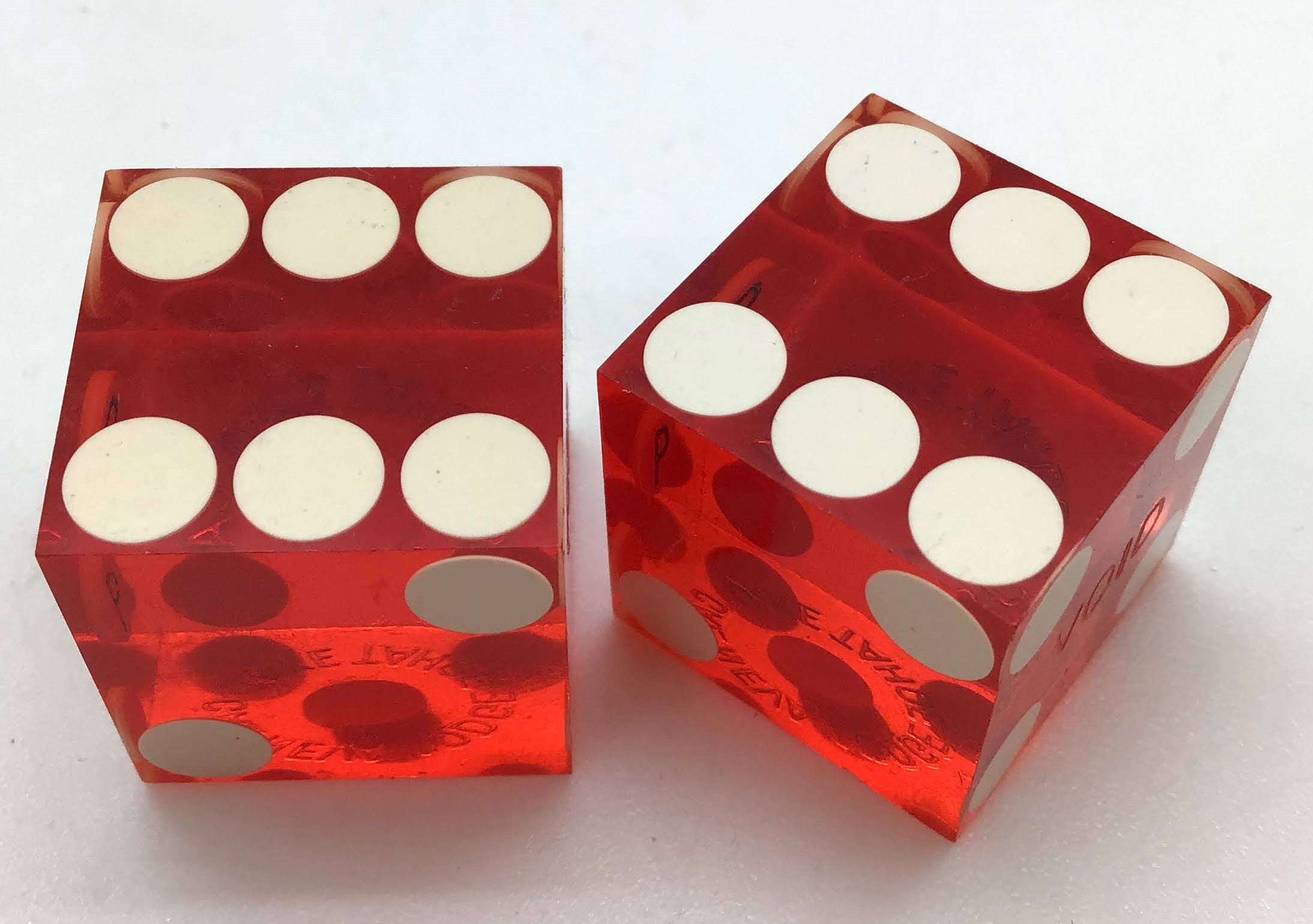 Cal Neva Lodge Lake Tahoe Nevada Red Dice Pair