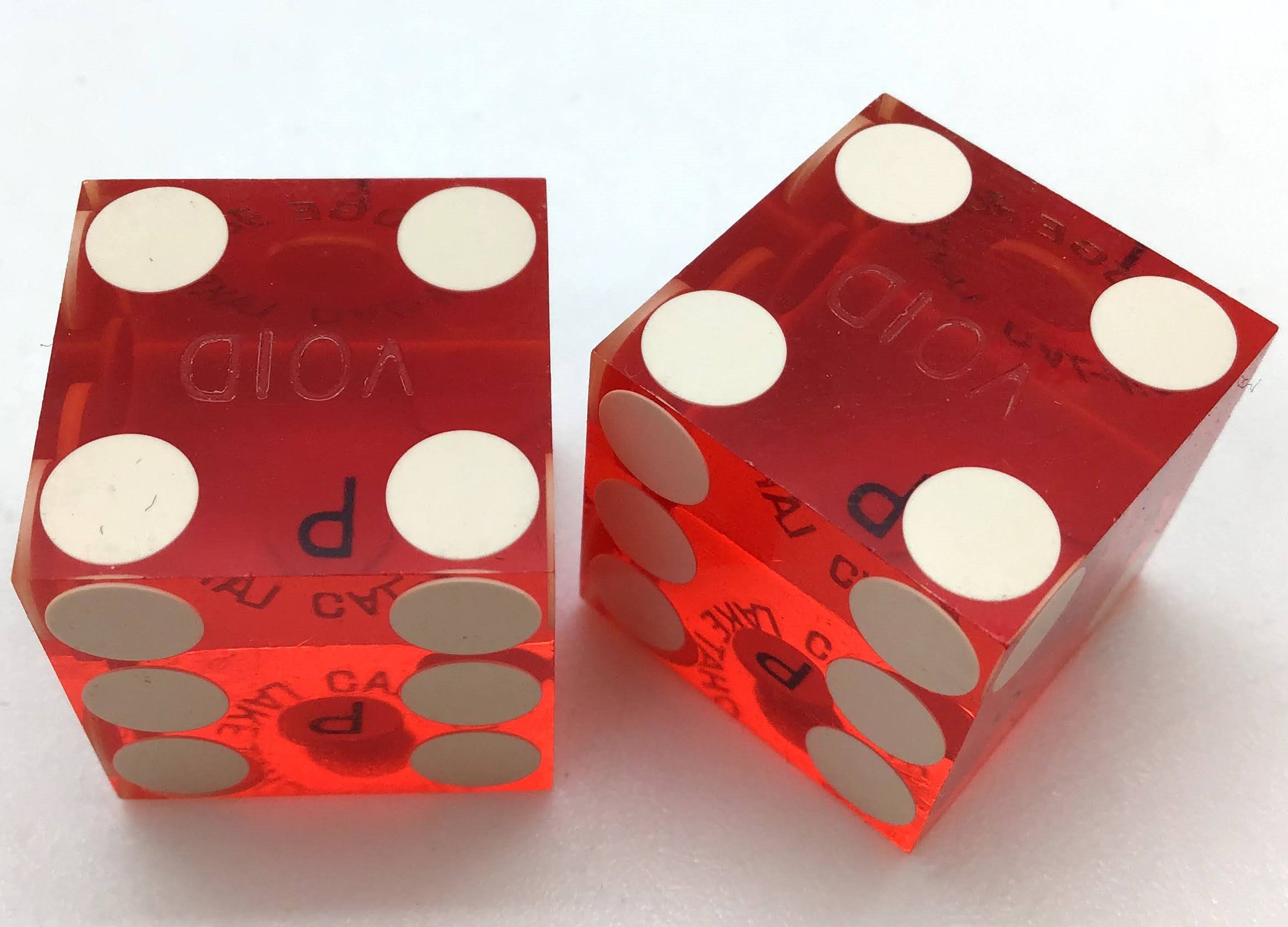 Cal Neva Lodge Lake Tahoe Nevada Red Dice Pair