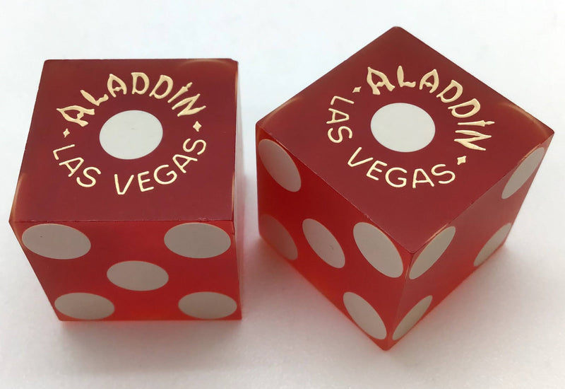Aladdin Hotel Las Vegas Casino Red Dice Pair
